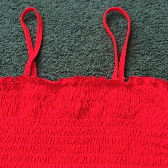 Red Ruffled Tank Top - Picture 3 of 5